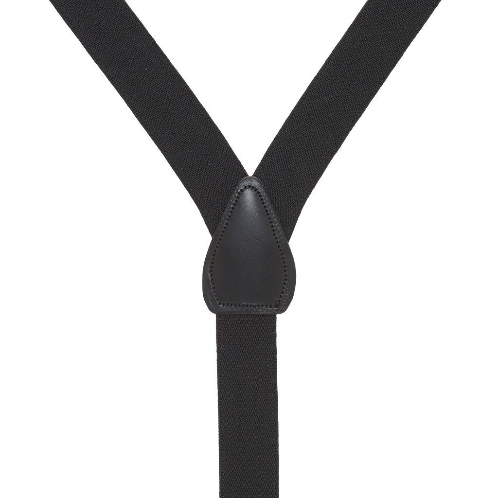 Black Button Suspenders - SuspenderStore