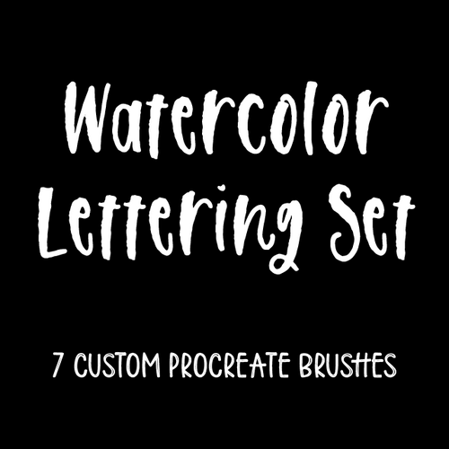 Watercolor Lettering Set
