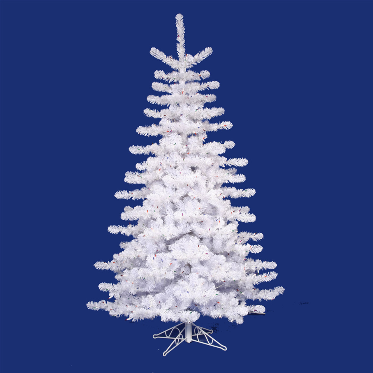 12' Crystal White Medium Artificial Christmas Tree Unlit Christmas Artificial White Christmas Trees