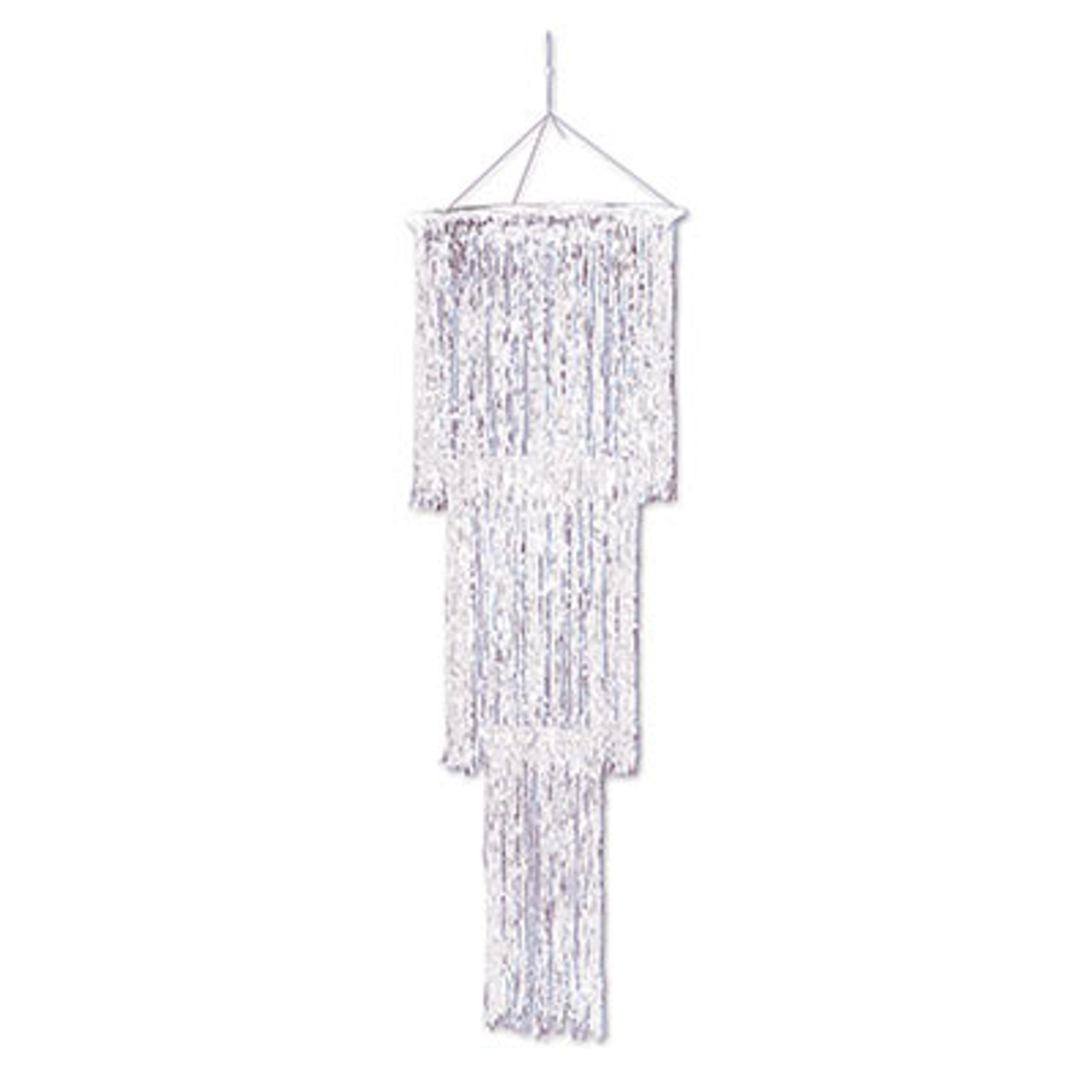 Pack Of 6 Shimmering 3 Tier Opalescent Metallic Chandelier Hanging Pack Of 6 Shimmering 3 Tier Opalescent Metallic Chandelier Hanging Party Decorations 4