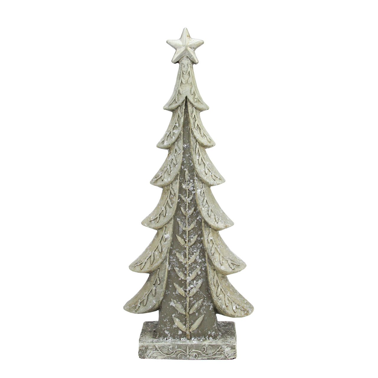 175 Vintage Inspired Distressed Cream And Taupe Christmas Tree Table Top Decoration 175 Vintage Inspired Distressed Cream And Taupe Christmas Tree Table Top Decoration