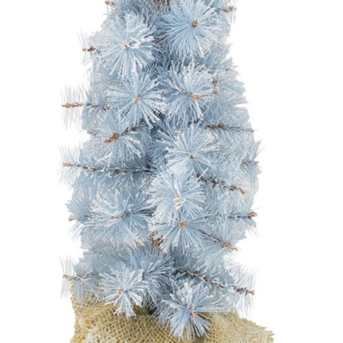 2' Winter Light Frosted Blue Pine Artificial Christmas Tree with Burlap