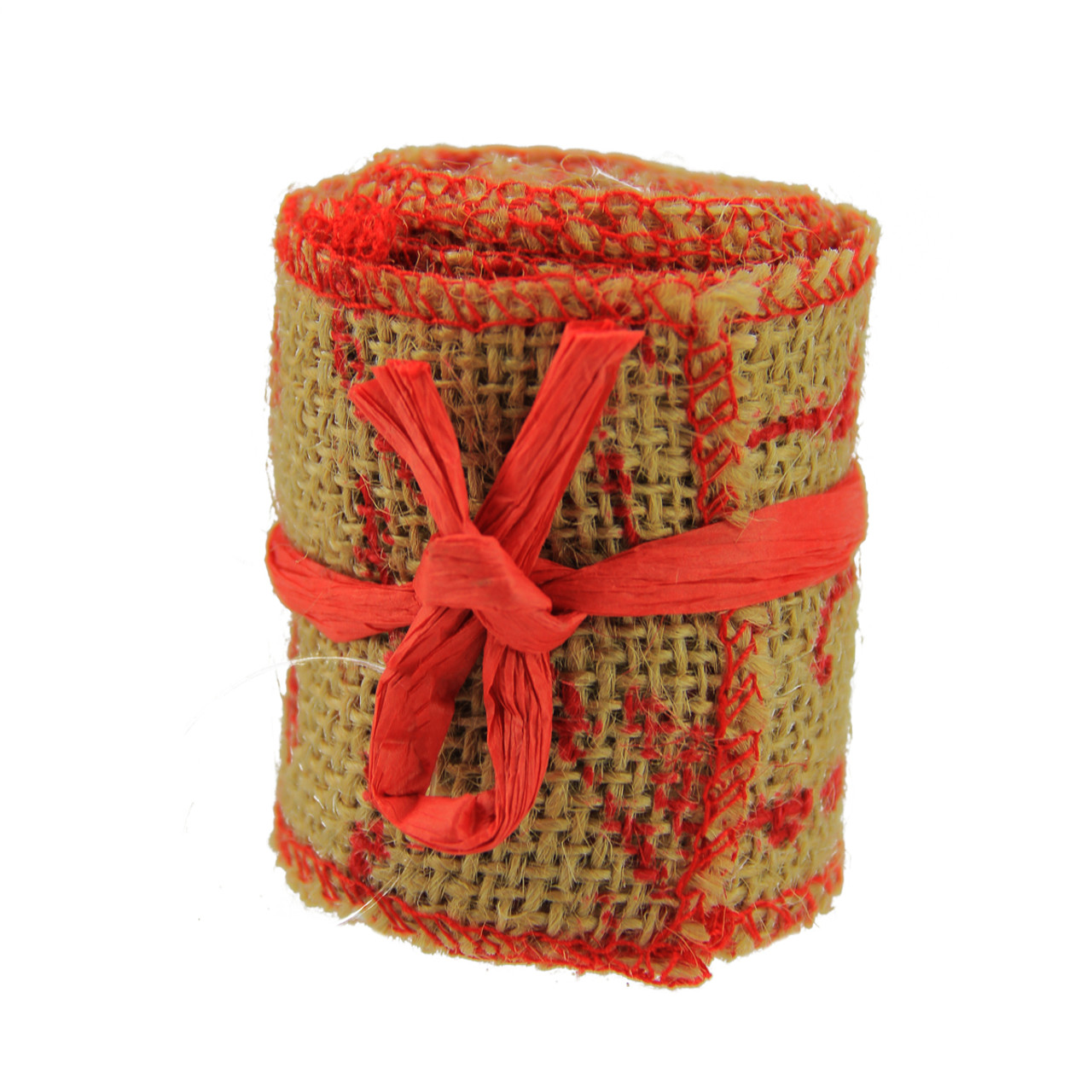 country cabin red and dark beige scripted burlap decorative christmas ribbon garland 225 x 22 yards 31754358 - Burlap Christmas Ribbon country cabin red and dark beige scripted burlap decorative christmas ribbon garland 225 x 22 yards 31754358 - Burlap Christmas Ribbon