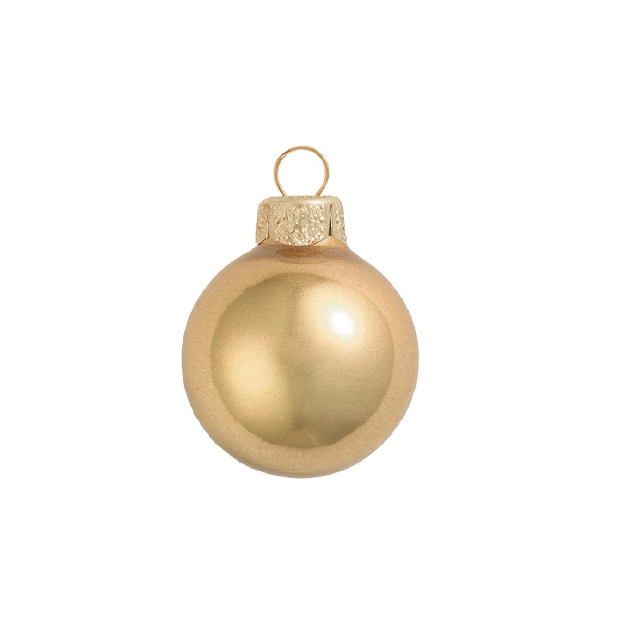 40ct Metallic Gold Glass Ball Christmas Ornaments 1 25 30mm