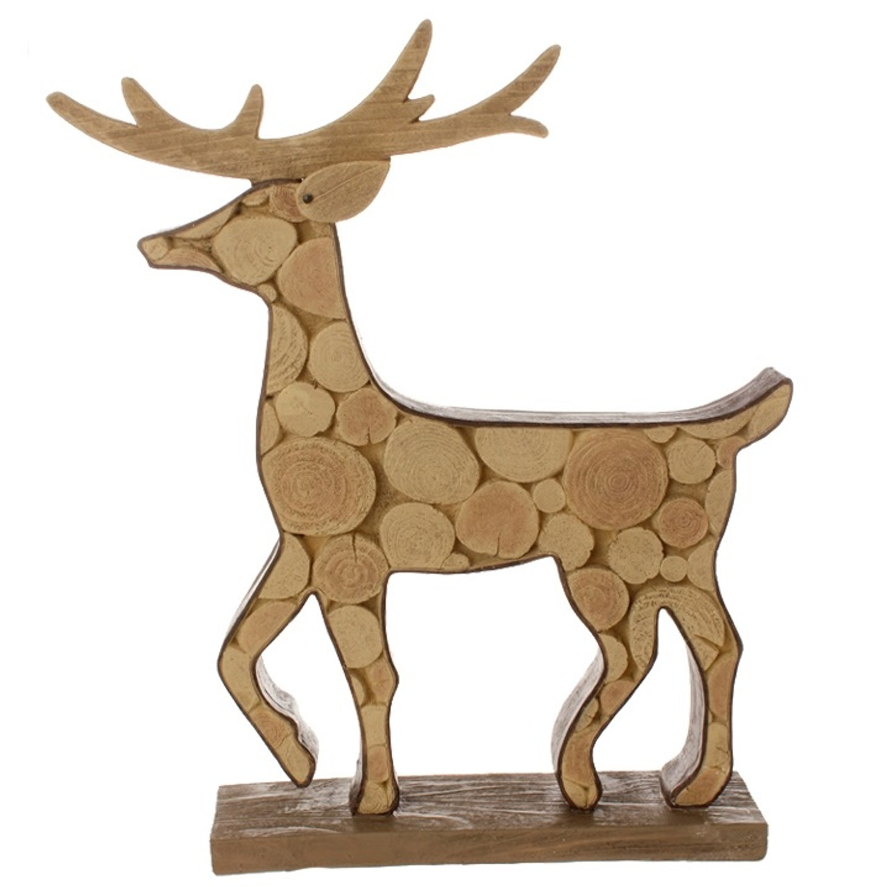 18 75 quot country cabin faux wood deer decorative christmas luxurious christmas tree skirts
