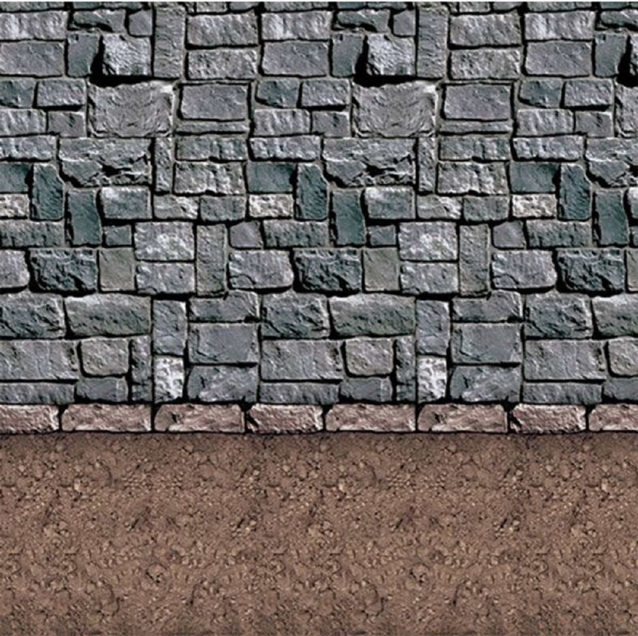 pack of 6 insta theme dirt floor and stone wall halloween backdrop party decorations 4 x 30 31558694