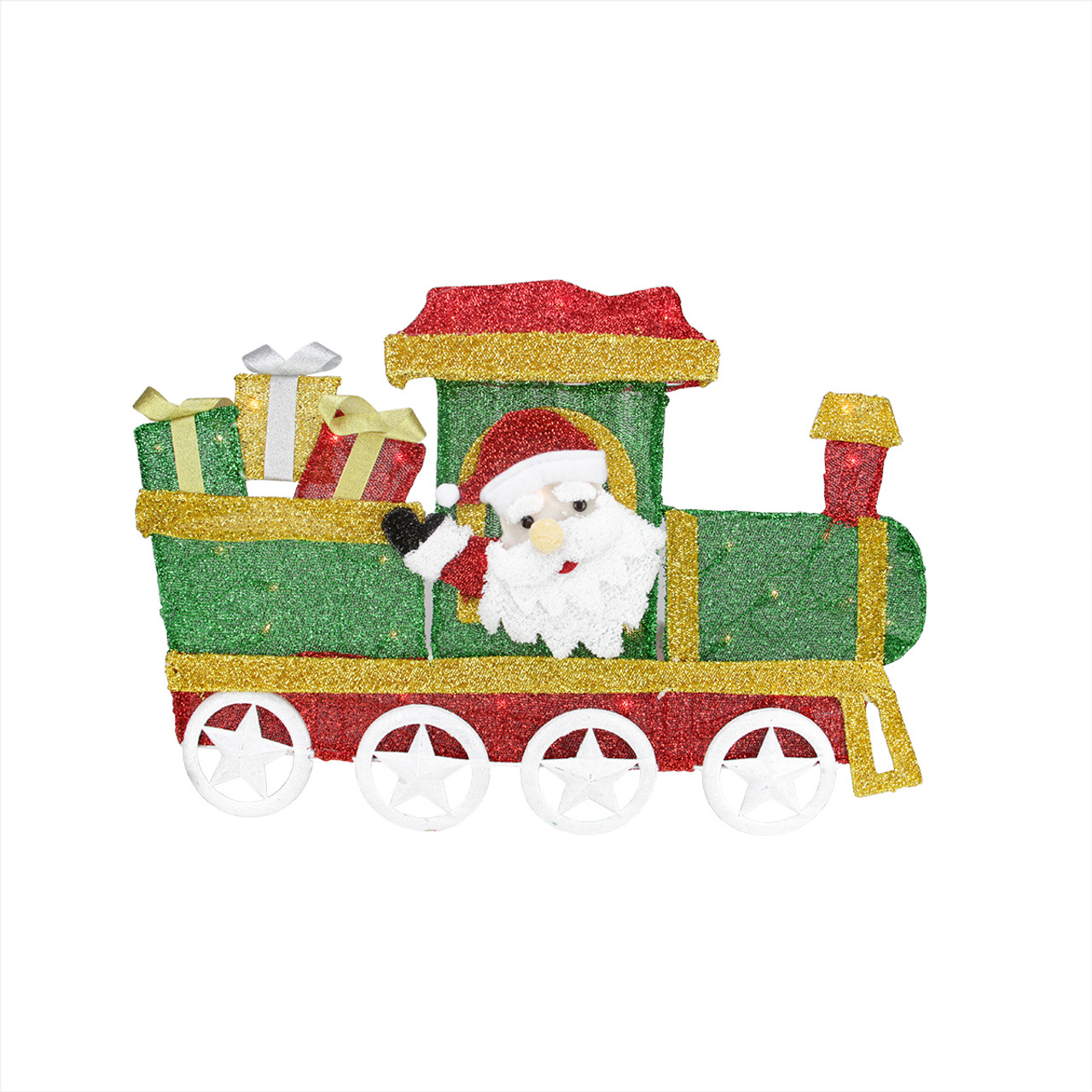 30 lighted tinsel choo choo train locomotive with santa claus christmas outdoor decoration 31458121 - Santa Train Outdoor Christmas Decoration 30 lighted tinsel choo choo train locomotive with santa claus christmas outdoor decoration 31458121 - Santa Train Outdoor Christmas Decoration