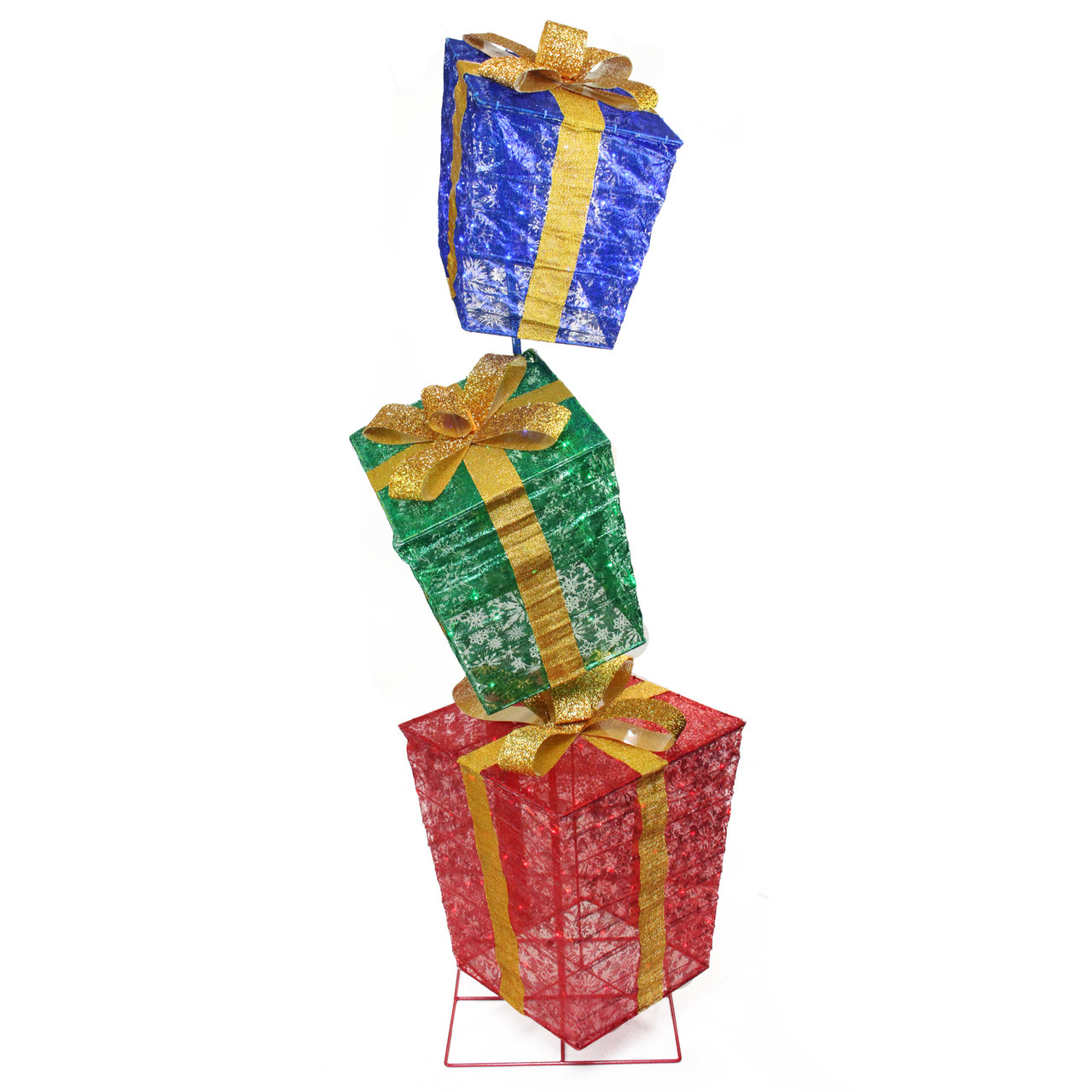 73 led lighted colorful shimmering snowflake stacked gift boxes outdoor decoration 31601433 - Decorative Christmas Boxes 73 led lighted colorful shimmering snowflake stacked gift boxes outdoor decoration 31601433 - Decorative Christmas Boxes