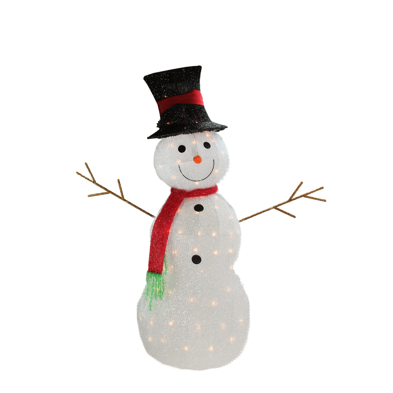 48 quot lighted 3 d tinsel snowman with top hat christmas 48 quot lighted 3 d tinsel snowman with top hat christmas