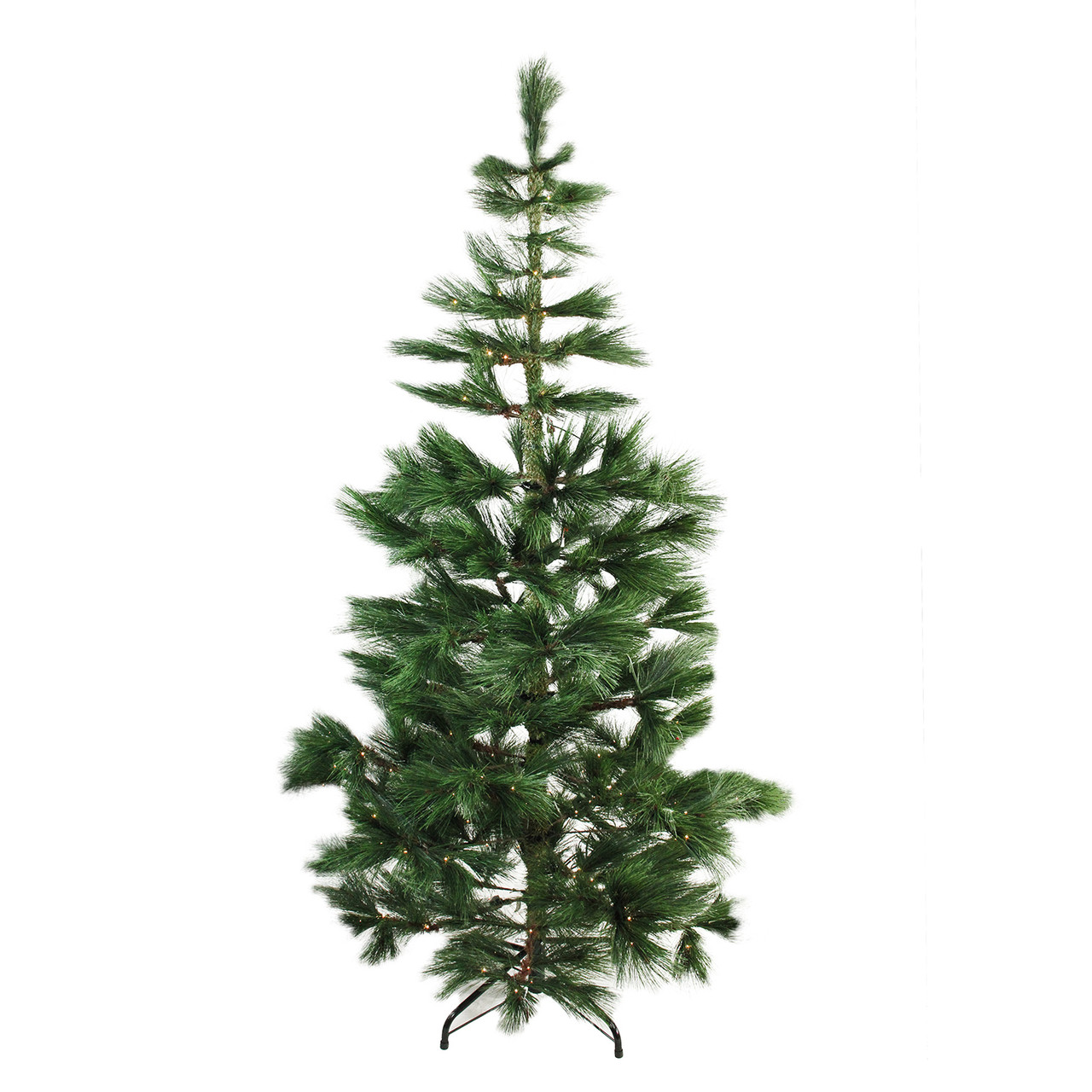 7' x 48" PreLit Long Needle Pine Artificial Christmas Tree Warm