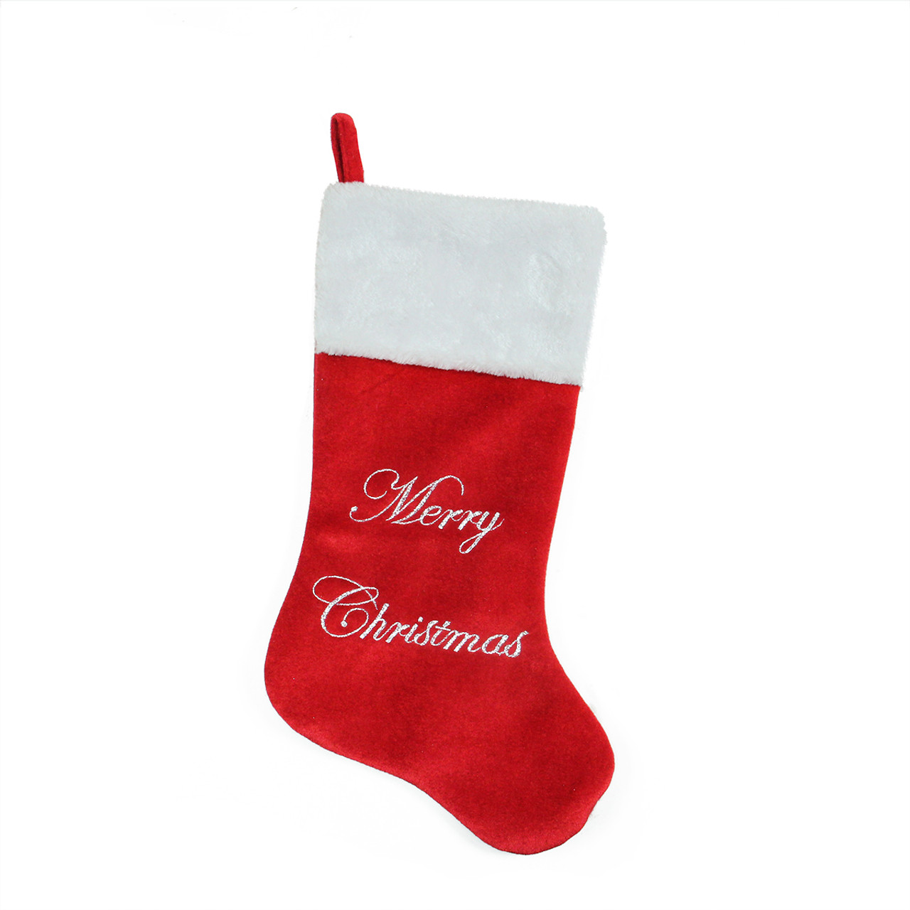 205 red silver embroidered merry christmas velvet christmas stocking with white faux fur cuff 32228855 - Red And White Christmas Stockings 205 red silver embroidered merry christmas velvet christmas stocking with white faux fur cuff 32228855 - Red And White Christmas Stockings