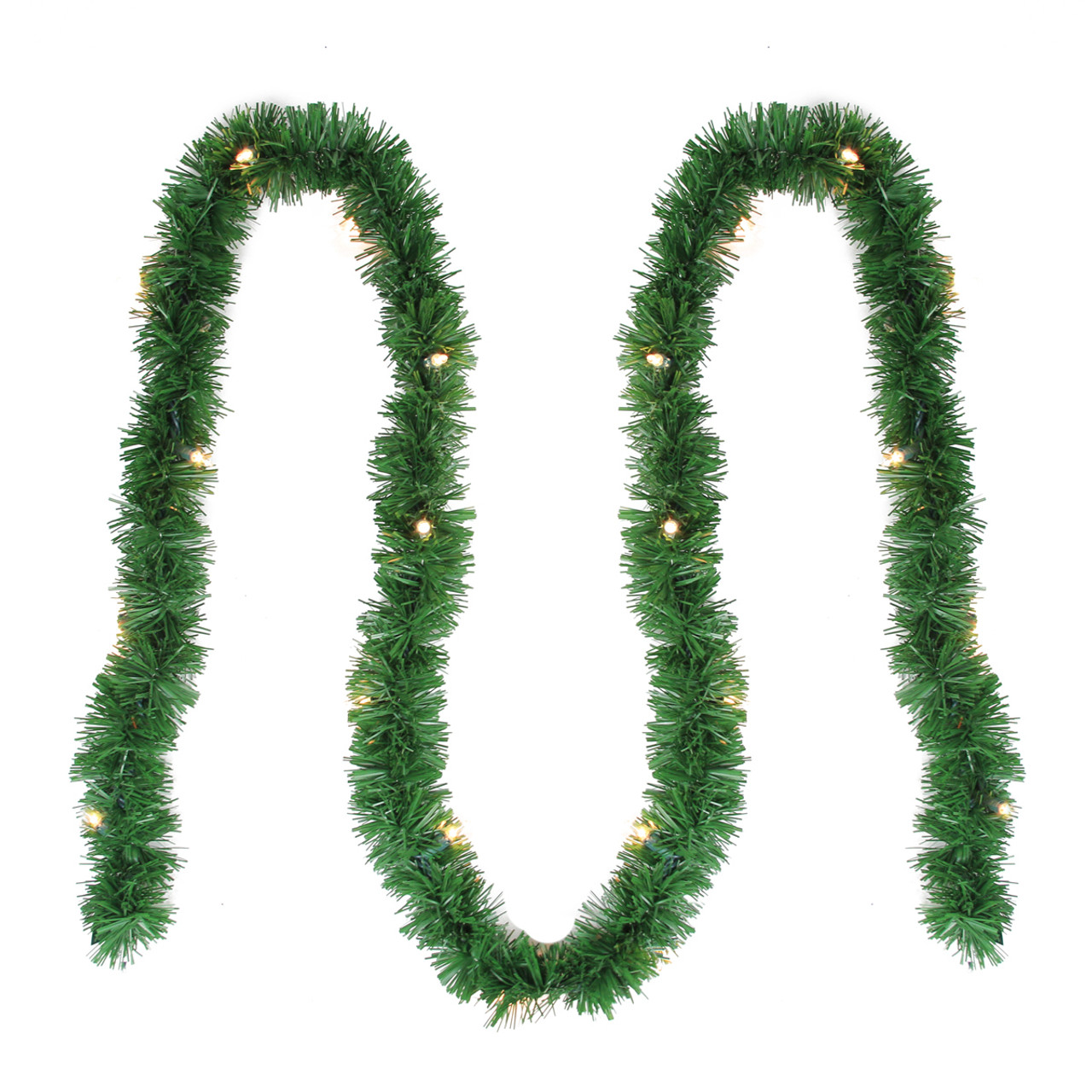 12 x 2 5 pre lit green pine artificial christmas garland clear