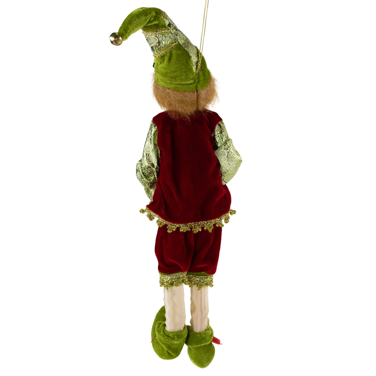 18" Enchanted Red & Green Poseable Whimsical Christmas Elf Figure  Christmas Central