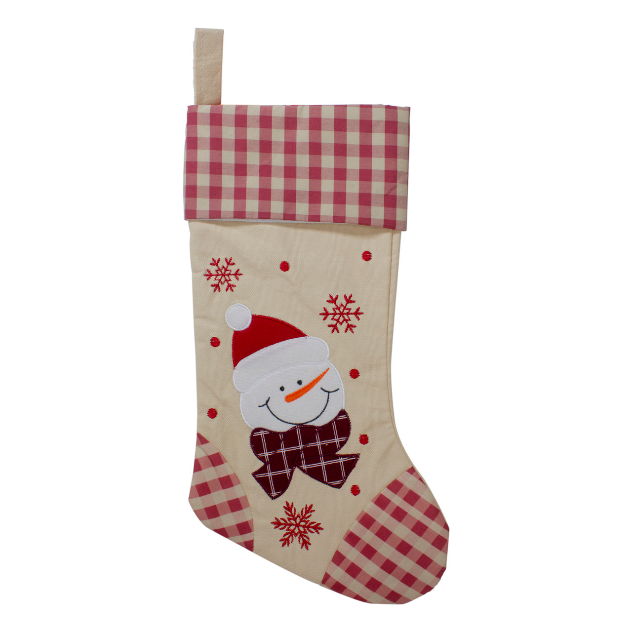 17 burlap embroidered snowman christmas stocking with red gingham cuff 32585048 - Embroidered Christmas Stocking 17 burlap embroidered snowman christmas stocking with red gingham cuff 32585048 - Embroidered Christmas Stocking