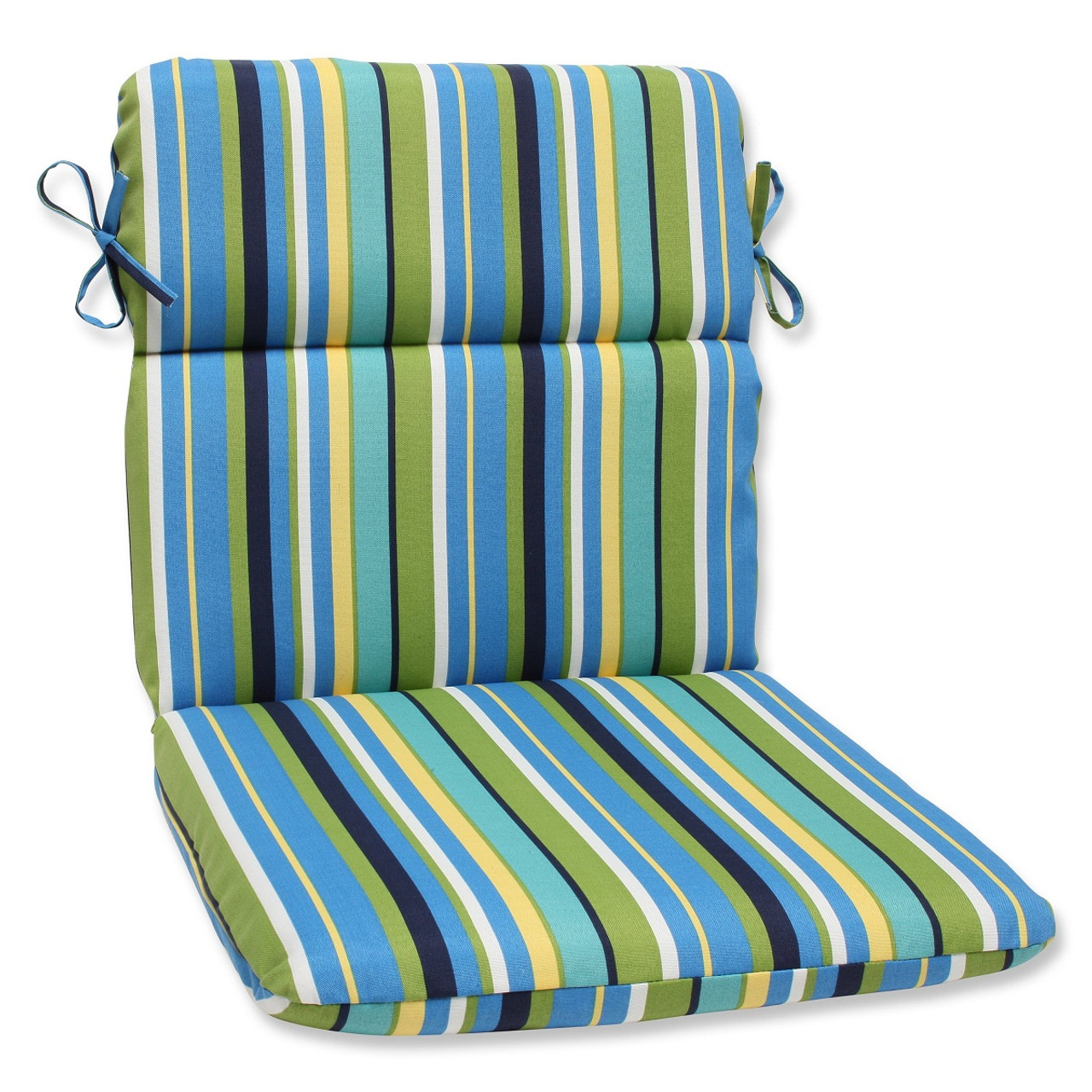 40.5" Strisce Luminose Blue, Green & Yellow Striped Outdoor Patio