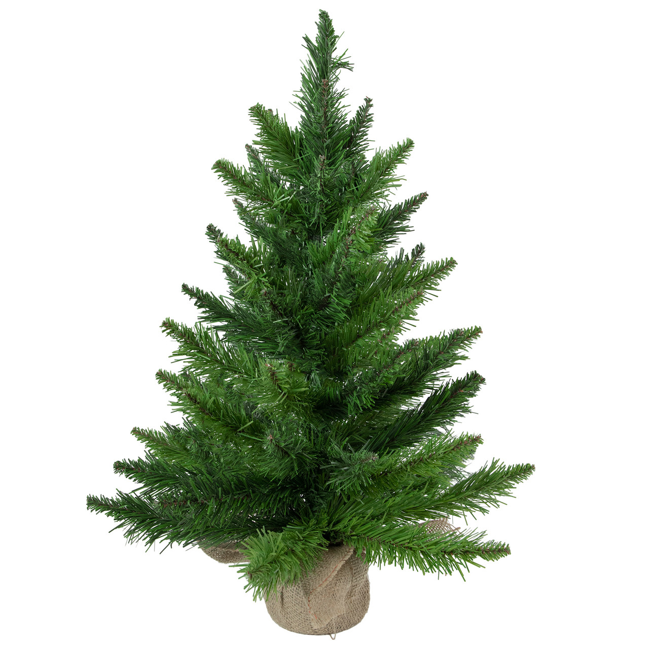 24 Mini Balsam Pine Artificial Christmas Tree In Burlap Base 24 Mini Balsam Pine Artificial Christmas Tree In Burlap Base