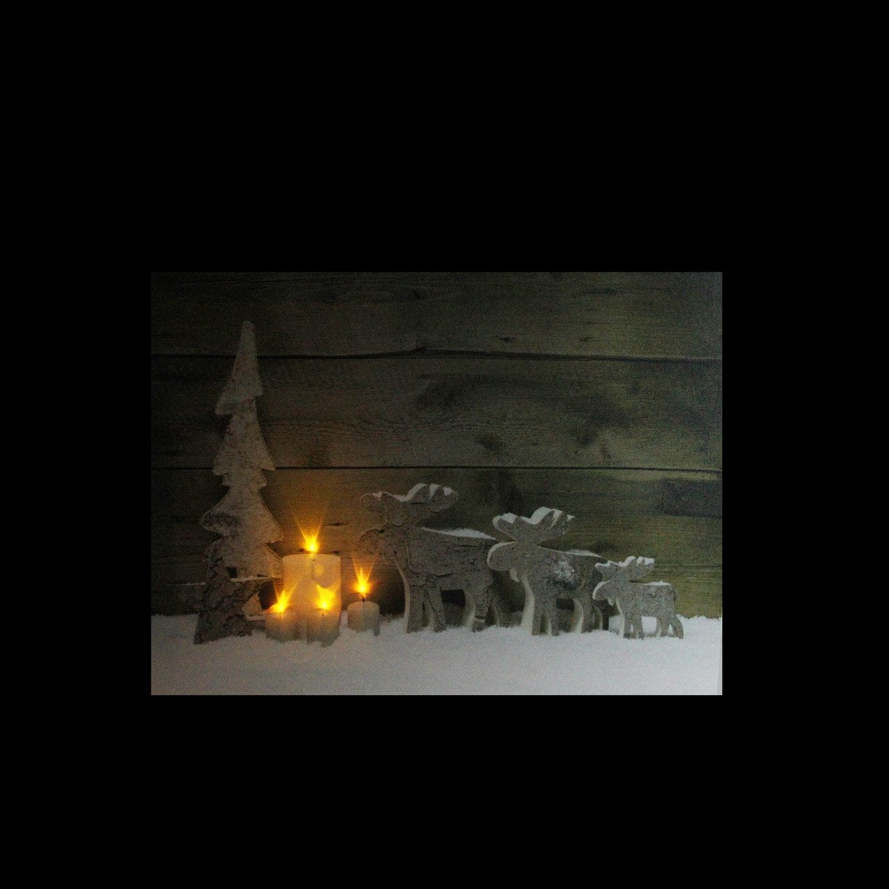 led lighted flickering candles and winter wooden moose canvas wall art 12 x 1575 32621255 - Lighted Christmas Wall Decorations led lighted flickering candles and winter wooden moose canvas wall art 12 x 1575 32621255 - Lighted Christmas Wall Decorations