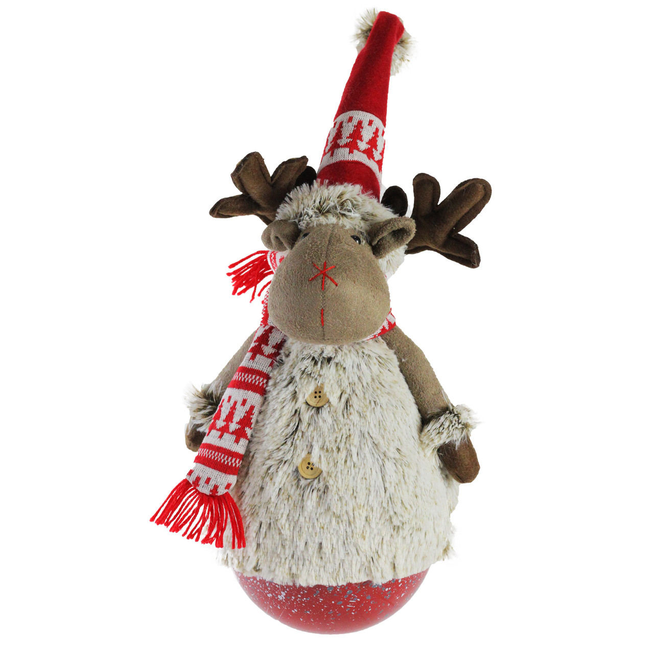 23 tumbling melvin the moose with red hat scarf moose christmas tree skirts