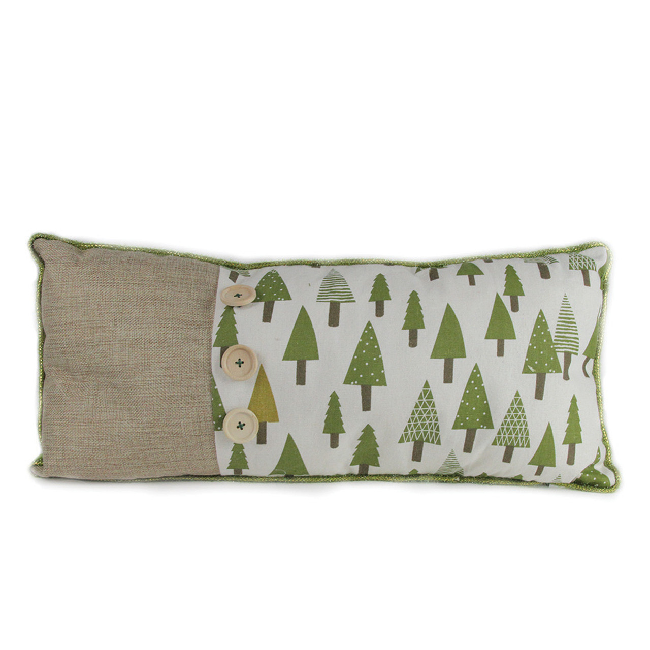 20? Forest Green Tree Print Rustic Woodland Decorative Christmas Throw Pillow Christmas Central