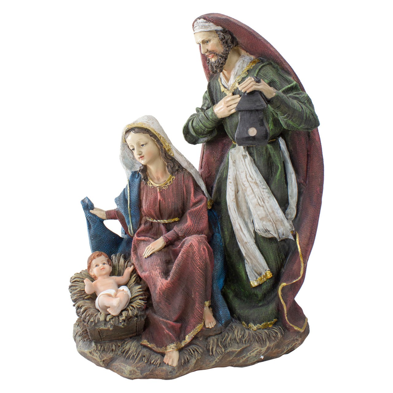 14 “Silent Night” Polyresin Holy Family Nativity Decorative Figurine ...