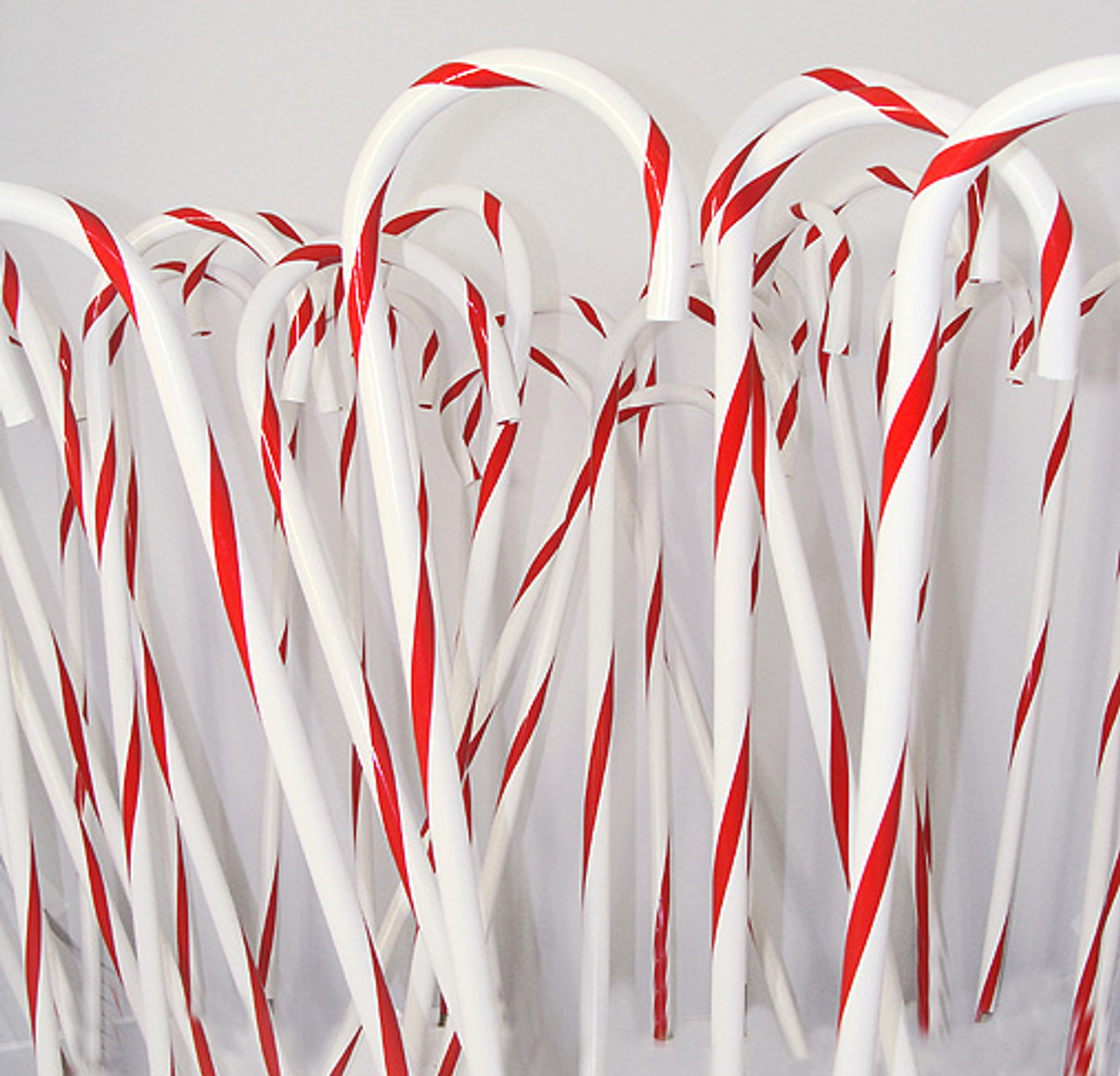 club pack of 24 red white striped candy cane christmas decorations