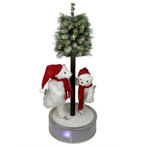4 animated and musical lighted led ice skating polar bears with flocked tree christmas decor 31422138 - Polar Bear Christmas Outdoor Decoration Led Lights 4 animated and musical lighted led ice skating polar bears with flocked tree christmas decor 31422138 - Polar Bear Christmas Outdoor Decoration Led Lights