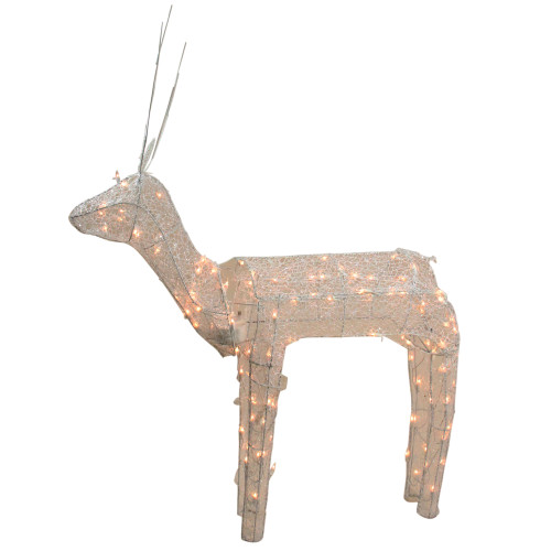 48 quot 3 d glitter animated standing buck reindeer lighted 48 quot 3 d glitter animated standing buck reindeer lighted