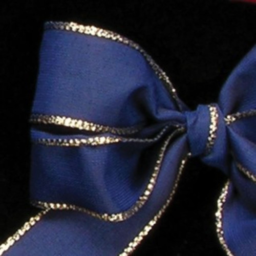 navy blue taffeta with gold edge wired craft ribbon 9 5mm gold pre lit christmas trees