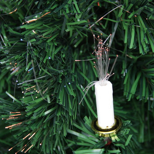 3' Pre-Lit Fiber Optic Artificial Christmas Tree with ...