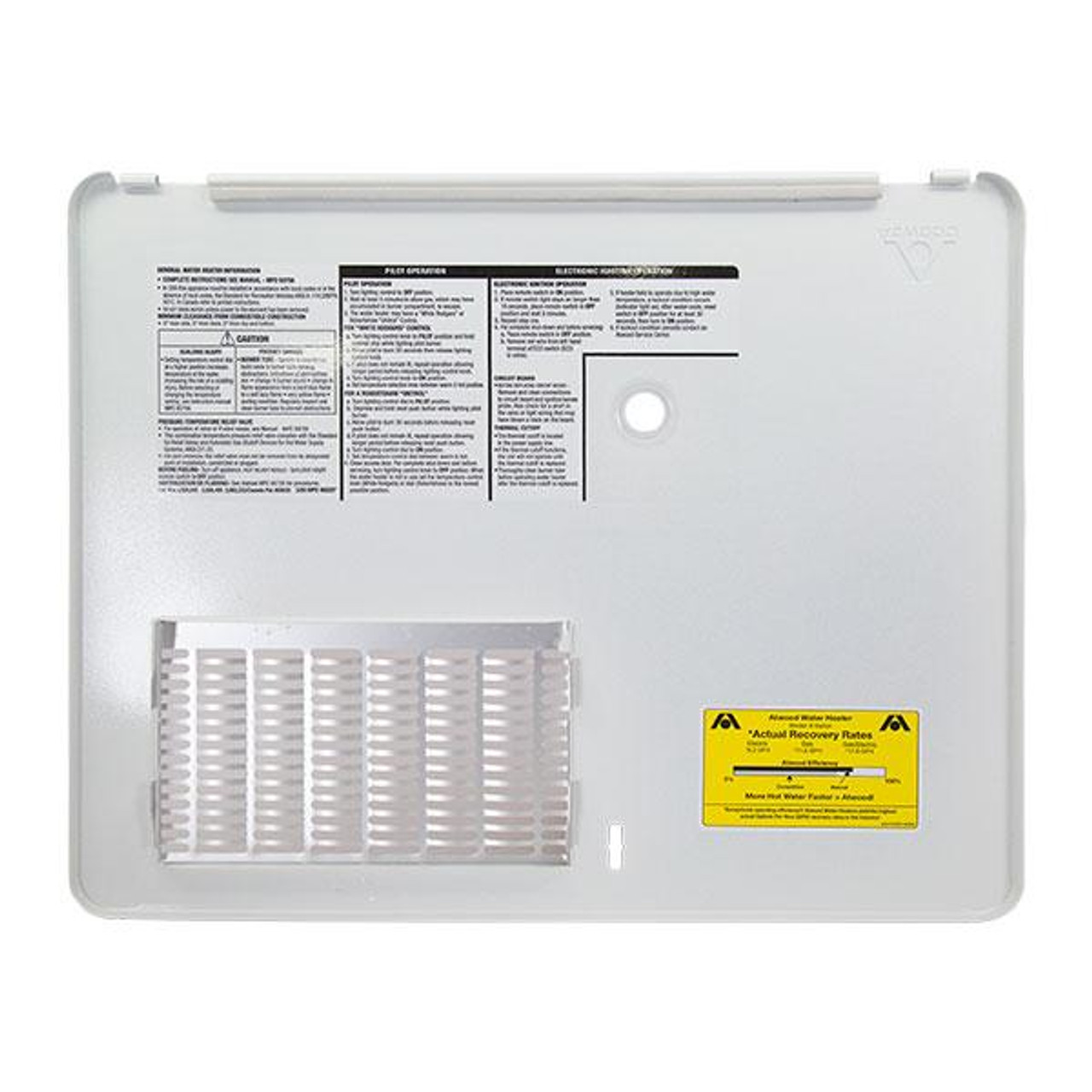 Atwood RV Hot Water Heater Door 6 Gallon White RecPro