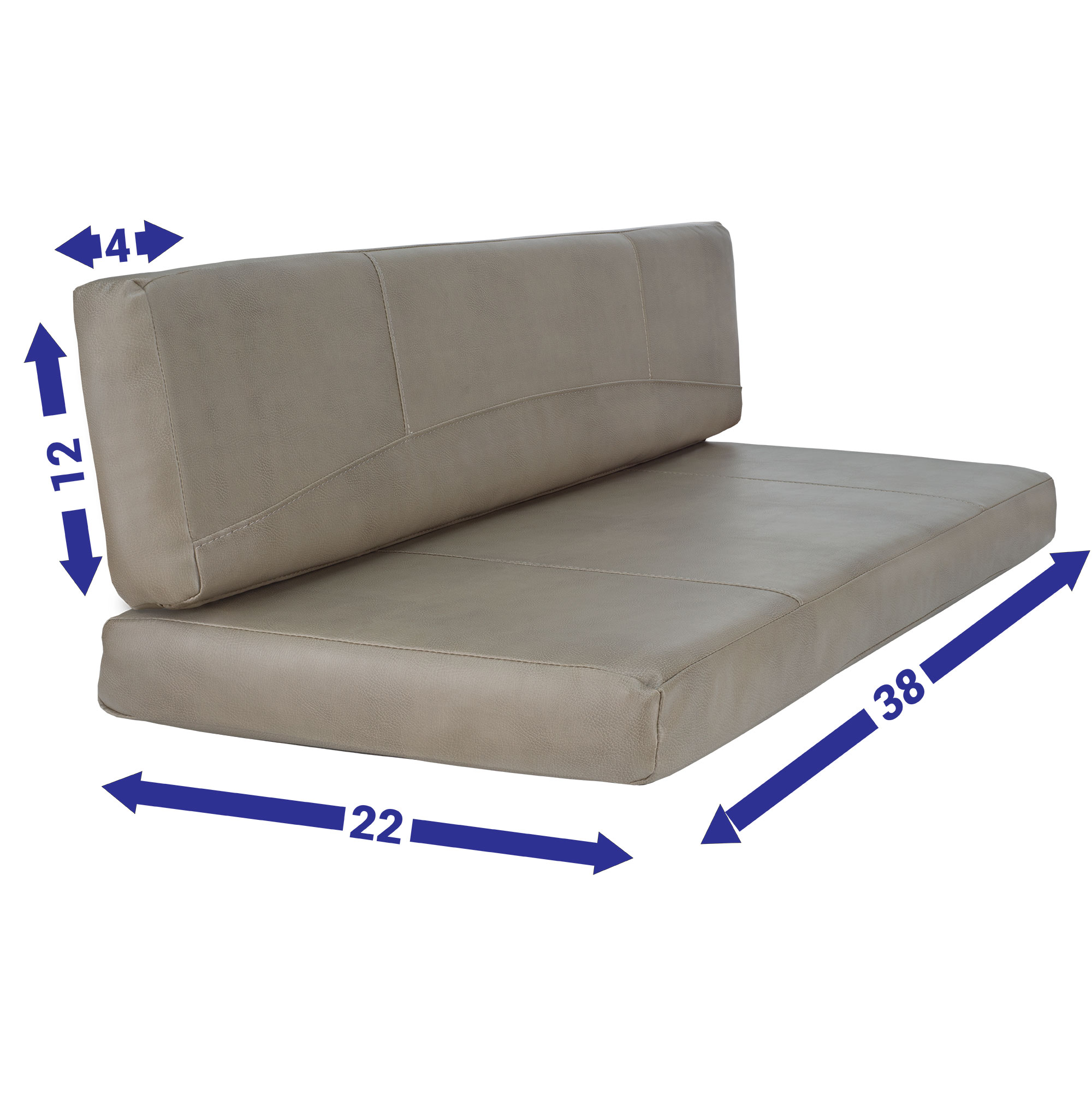 RecPro Charles RV Dinette Booth Cushions with Memory Foam - RecPro