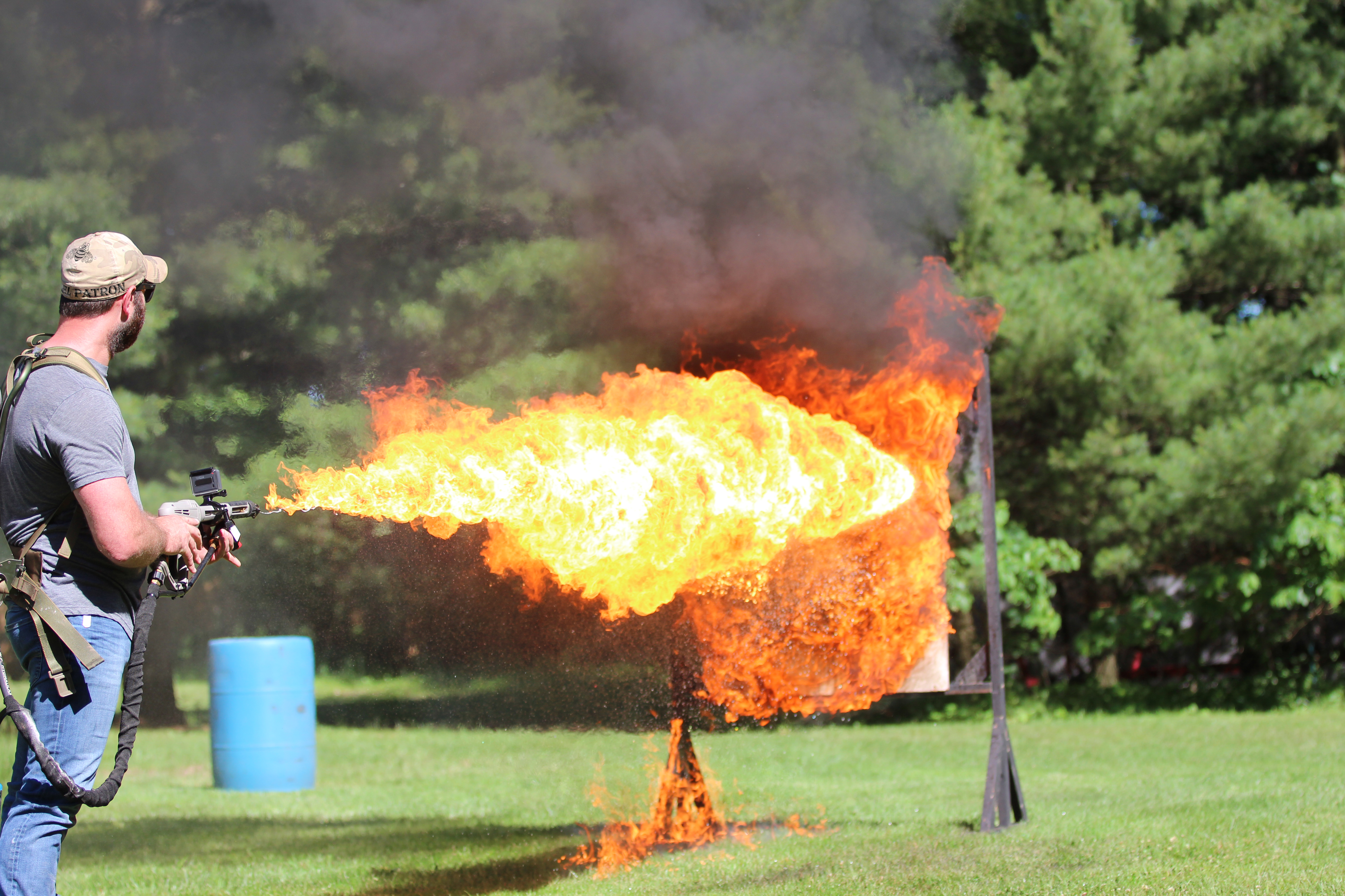 Flame Thrower Test 1 - RV Butyl