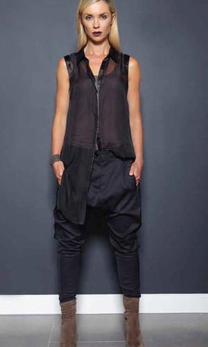 C1021 Button Down Shirt (Black) by Carbon 12*