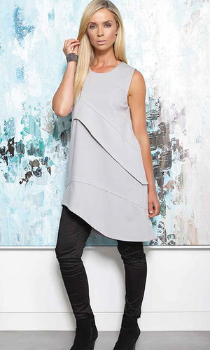C1104 Ella Long Line Top by Carbon 12*