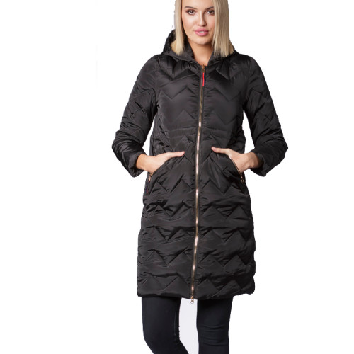 Long Line Puff Coat With Fur by KITCHY KU*