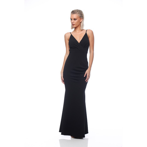 Entice Tucked Maxi (Black, Nude) by ROMANCE*