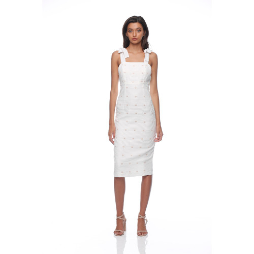 Gigi Tie Dress in Pink Spot by HONEY & BEAU*