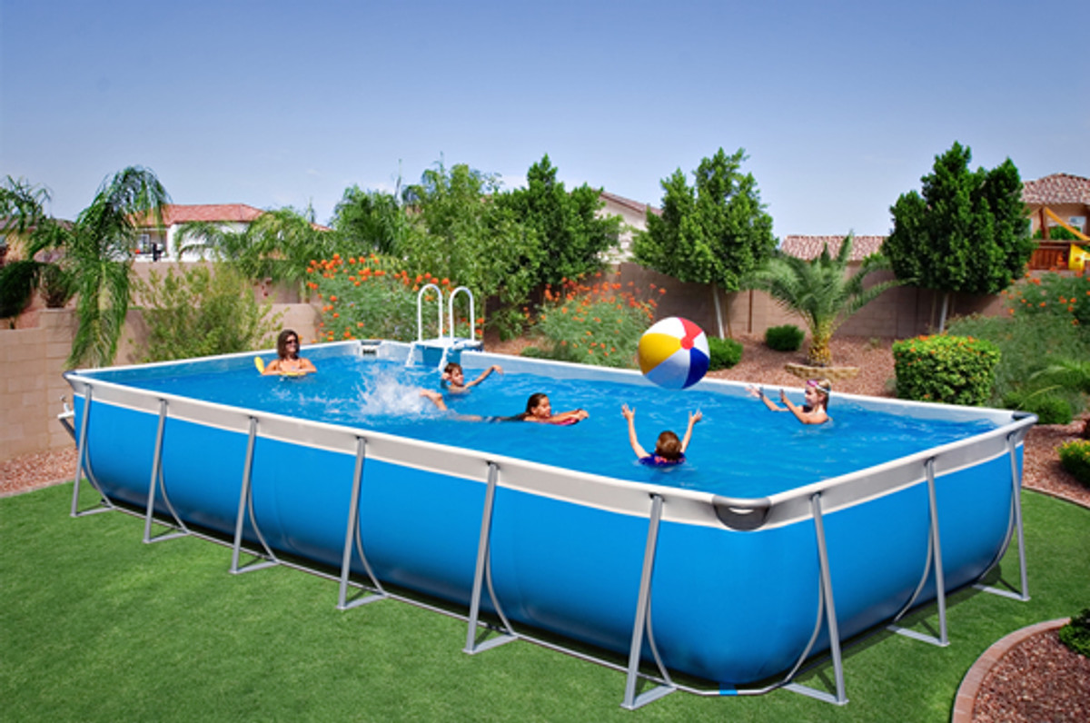 portable swimming pool above ground