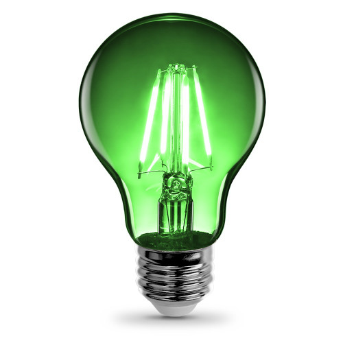 color filament led green a19 light bulb aqlighting