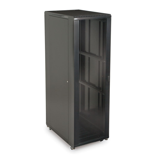 42U Server Cabinet with Front Glass and Rear Vented Doors - 36" Depth 42U Server Cabinet with Front Glass and Rear Vented Doors - 36" Depth