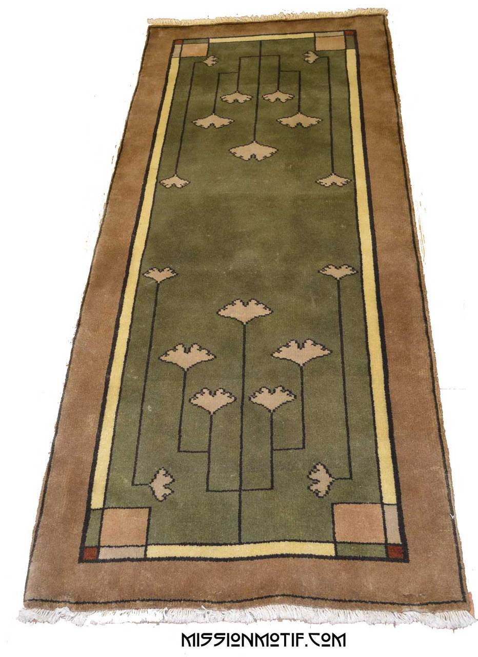 Ginkgo Hall Runner Rug PC21B The Mission Motif