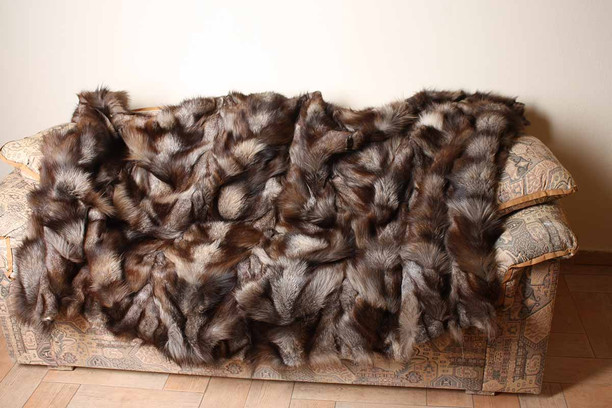 Crystal Fox Paws Fur Blanket Throw Crystal Fox Paws Fur Blanket Throw