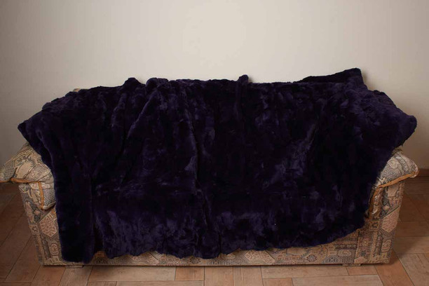 Deep Purple Rex Fur Blanket Throw Deep Purple Rex Fur Blanket Throw