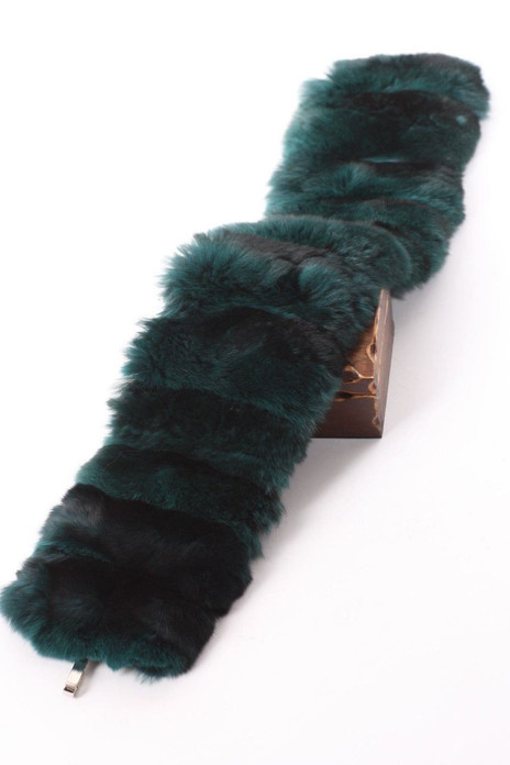Green Chinchilla Collar Trim Green Chinchilla Collar Trim
