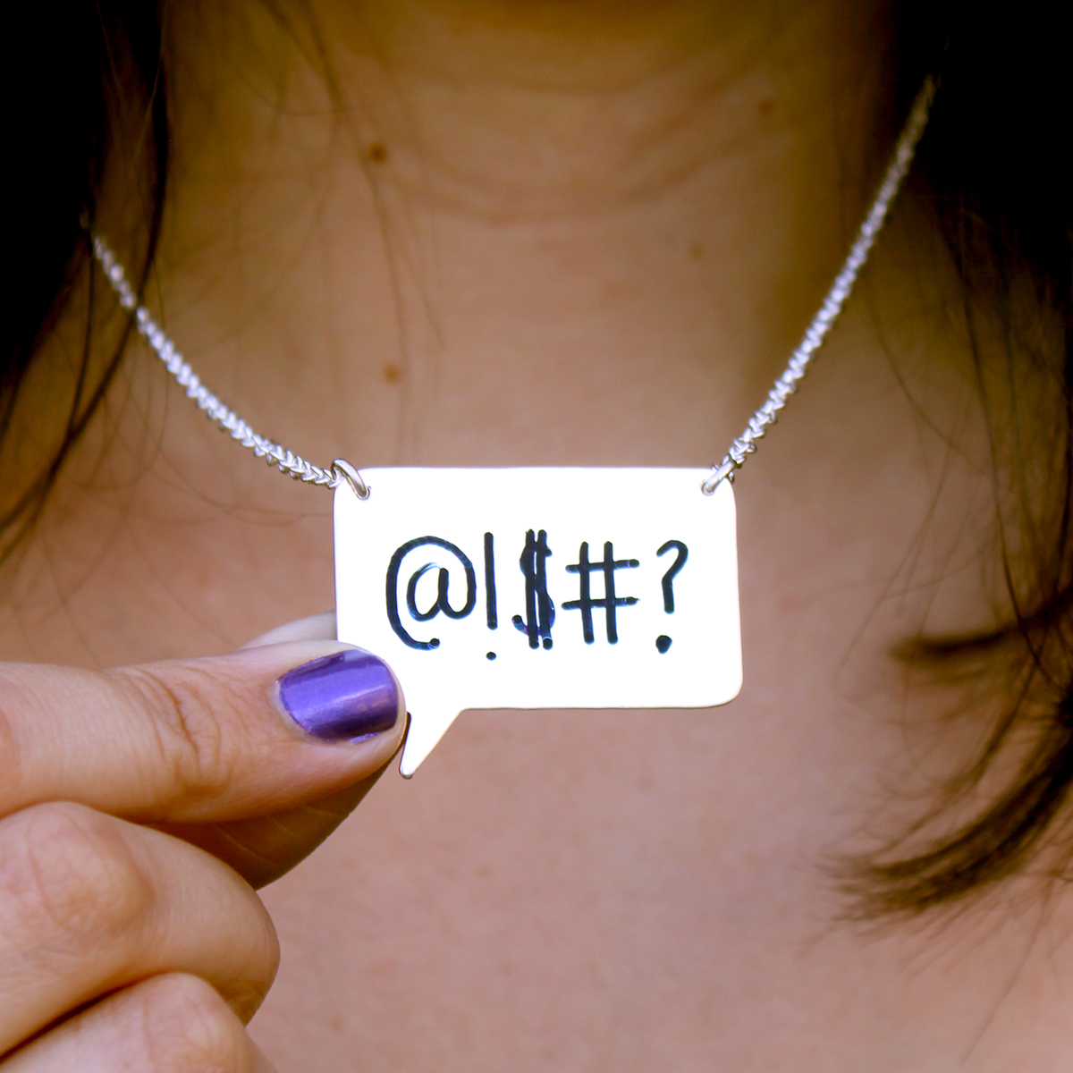 Write On/Wipe Off Speech Bubble Necklace