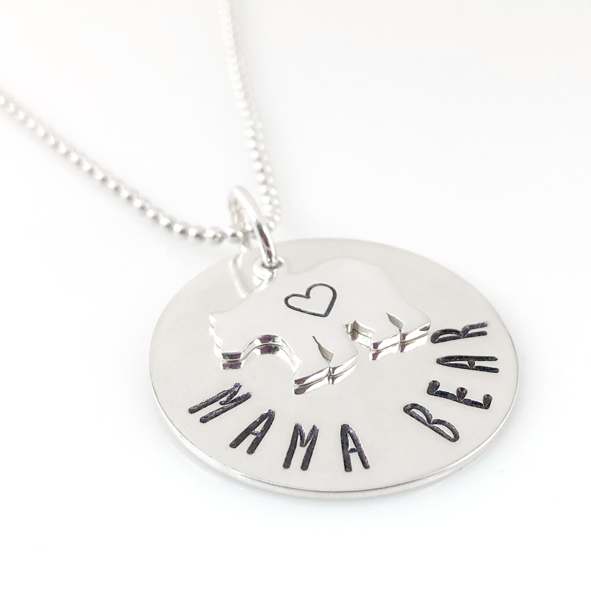 Mama Bear sterling silver necklace