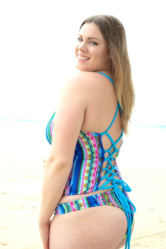 Monterey Reversible Corset Lace Up Bikini Tankini Top Only Customize Size & Choose from 50+ Fabrics Facebook