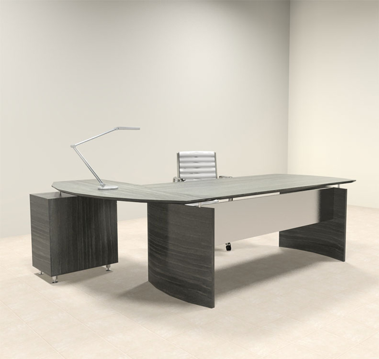 2pc Modern Contemporary L Shaped Executive Office Desk Set MT MED O4   MT MED O4  16766  99739.1427414410 