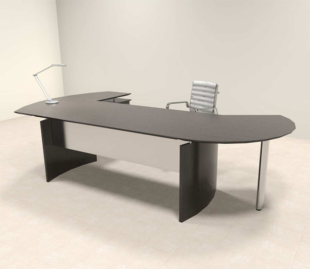 3pc Modern Contemporary Oval Executive Office Desk Set, # ...