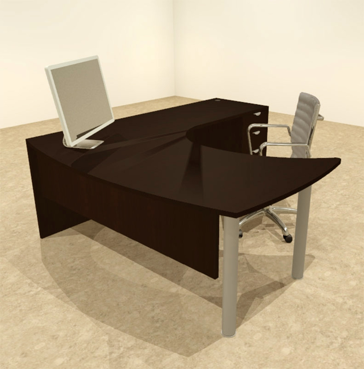 3pc L Shaped Modern Contemporary Executive Office Desk Set Of Con L15